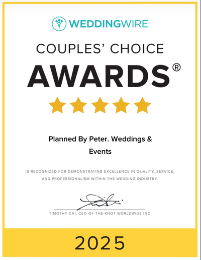 WeddingWire Couples' Choice Awards 2025 certificate